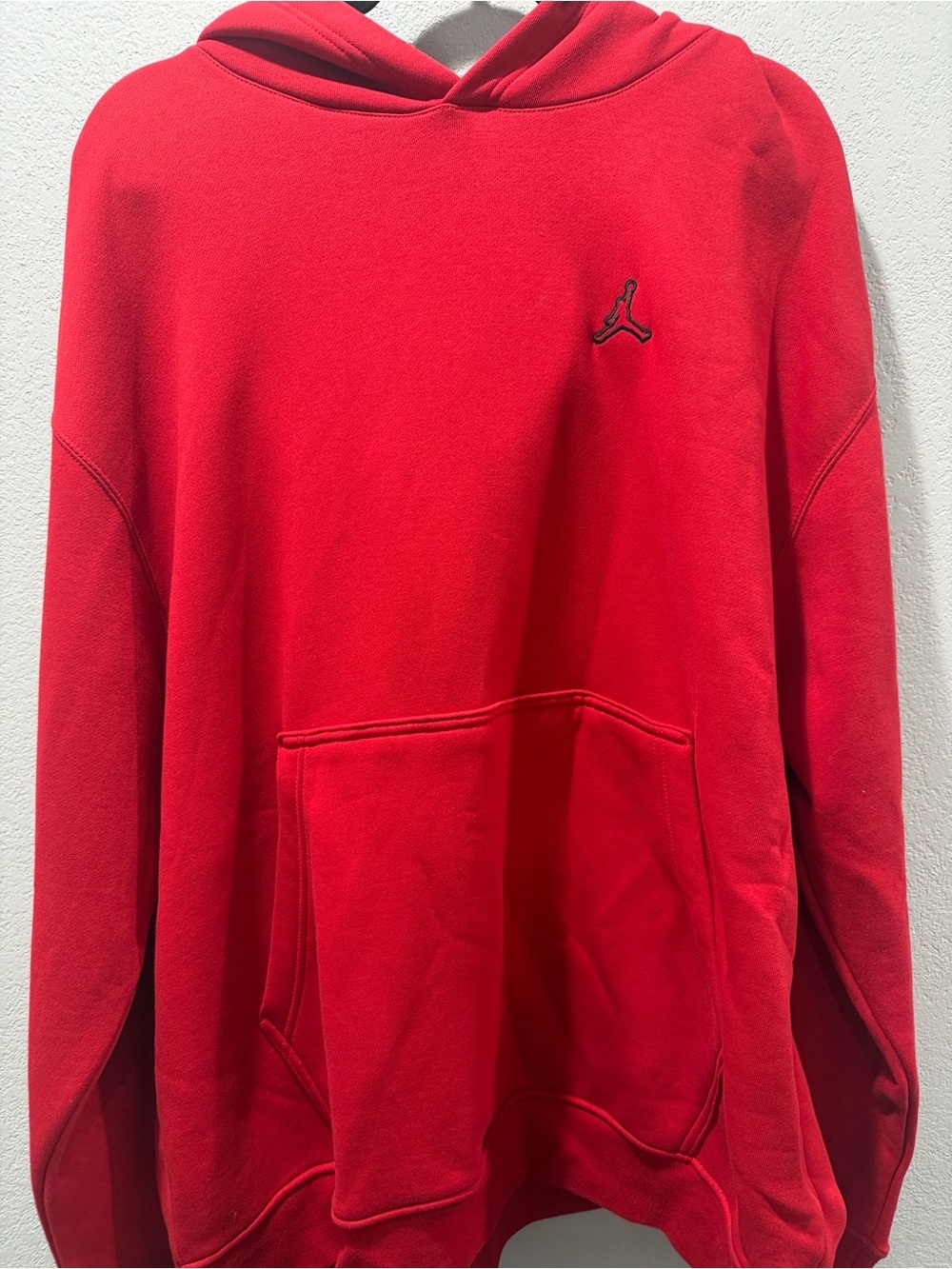 Jordan Red Pullover Hoodie with Jumpman Emblem